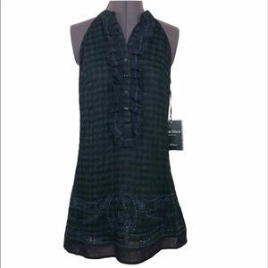 Love Stitch NWT Women’s Checkered Boho Top M